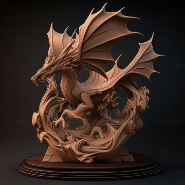 3D модель 3д печать дракона (STL)